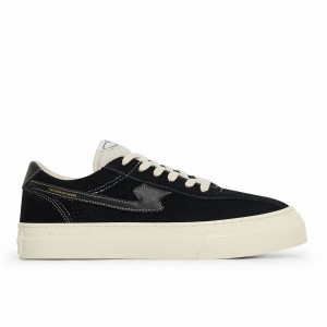 Black Men's Stepney Workers Club Dellow S-strike Track Perf Suede Low Top Sneakers | SRH7488EX