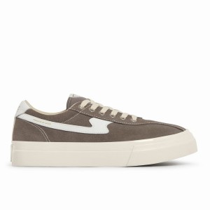 Grey White Men's Stepney Workers Club Dellow S-strike Suede Low Top Sneakers | IET328RQ