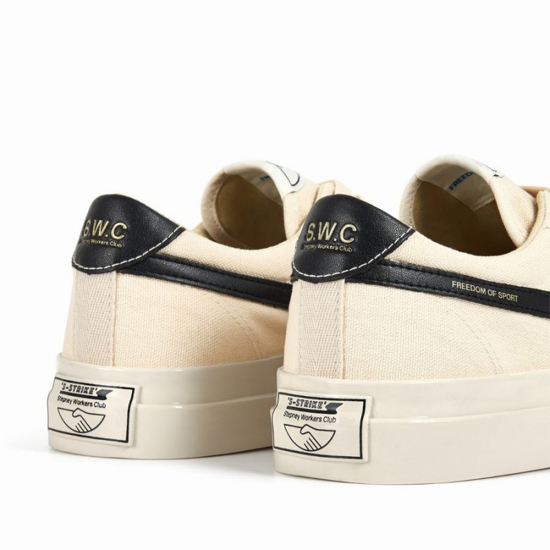 Beige Black Women's Stepney Workers Club Dellow S-strike Canvas Low Top Sneakers | FRZ9224JY