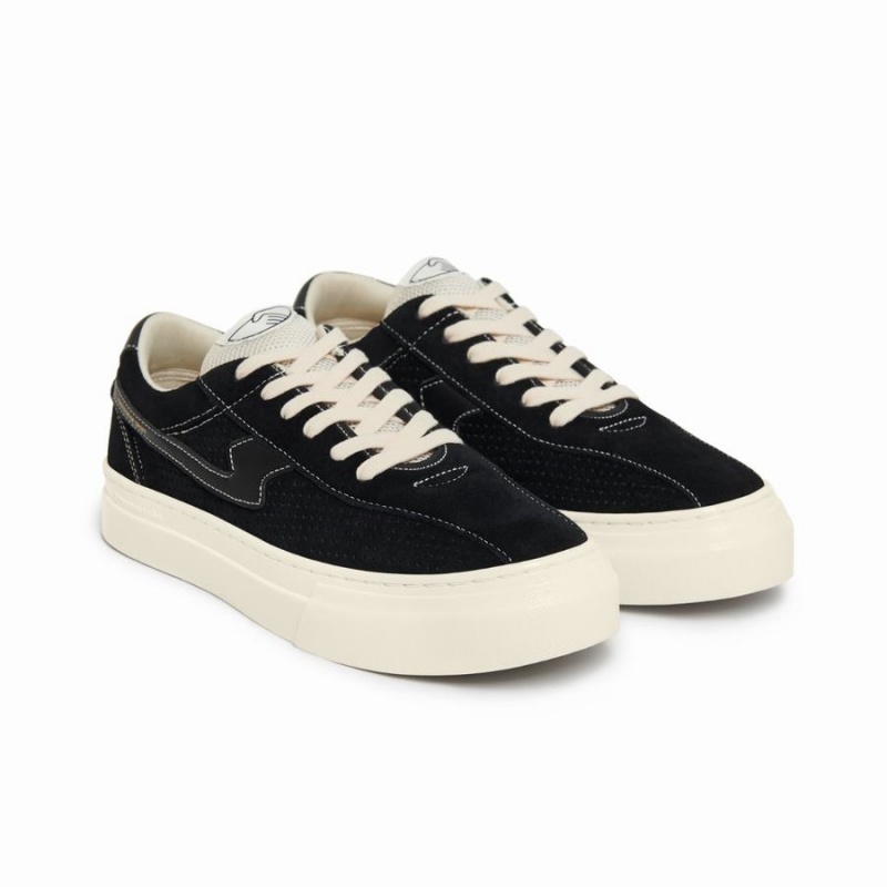 Black Men's Stepney Workers Club Dellow S-strike Track Perf Suede Low Top Sneakers | SRH7488EX