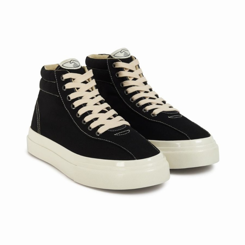 Black Men's Stepney Workers Club Varden Canvas High Top Sneakers | OMB2797DU