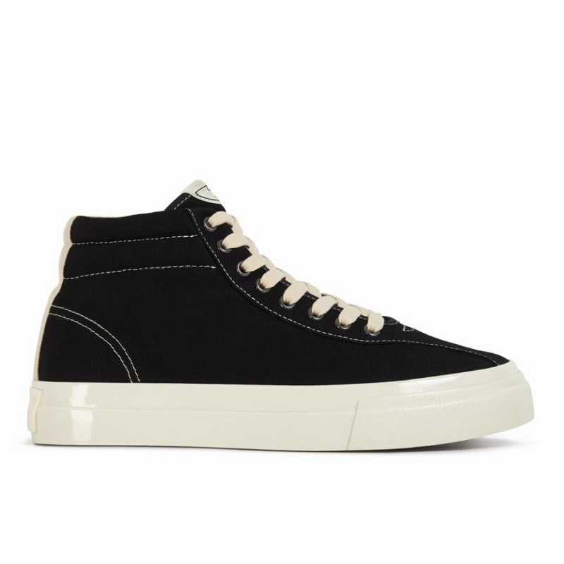 Black Men\'s Stepney Workers Club Varden Canvas High Top Sneakers | OMB2797DU