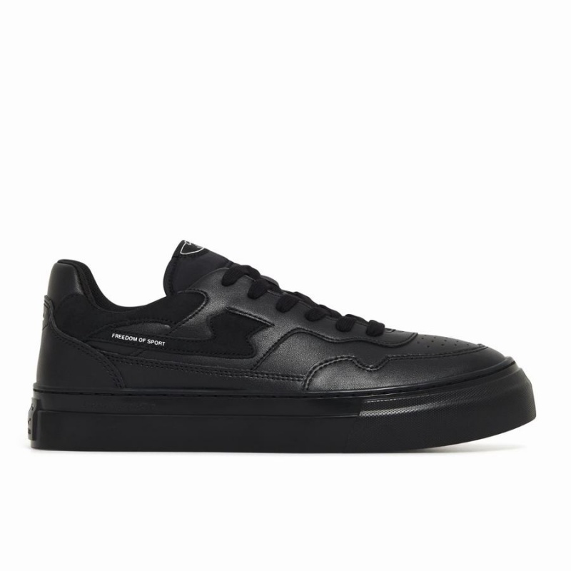 Black Men\'s Stepney Workers Club Yoke Pearl S-strike Leather Low Top Sneakers | OBX732TO