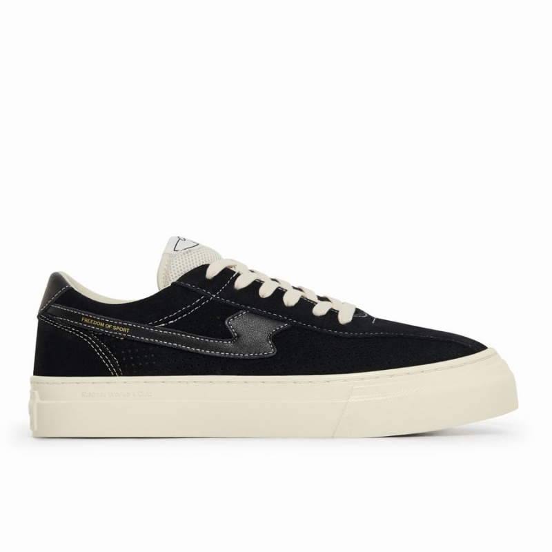 Black Women\'s Stepney Workers Club Dellow S-strike Track Perf Suede Low Top Sneakers | RBD3729GL