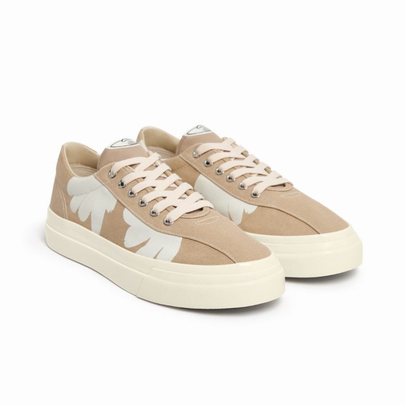 Brown White Men's Stepney Workers Club Dellow Shroom Hands Low Top Sneakers | WHW8963XJ